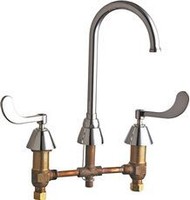 Chicago Faucets Lead-free Wall-mounted Hospital Sink Faucet, 5.25-inch Gooseneck on sale Chicago Faucets Lead-free Wall-mounted Hospital Sink Faucet, 5.25-inch Gooseneck on sale