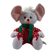 A168 Vintage Starwink Christmas Mouse Plush 13" Stuffed Toy Lovey