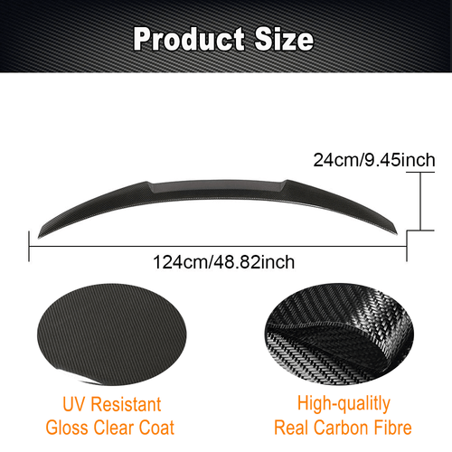 Carbon Heckspoiler Spoilerlippe Heckflügel Lippe für BMW F30 320i F80 M3 2012-17 - Picture 6 of 13