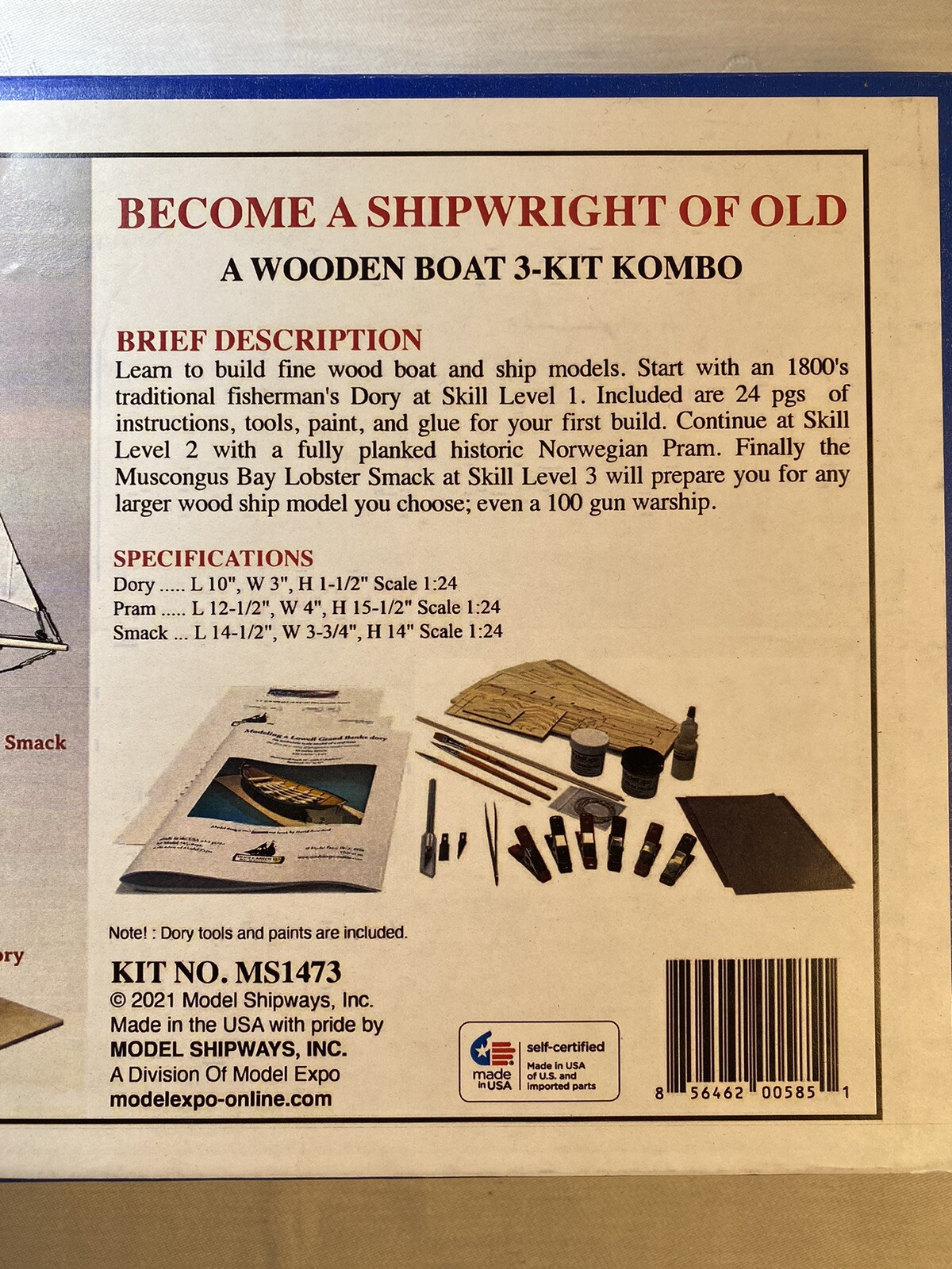 Model Shipways Shipwright 3 Model Boat Kits Combo Series with tools NEW