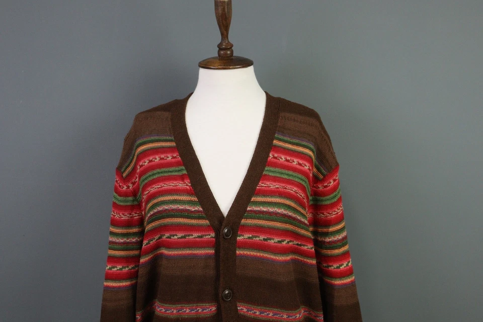 Cárdigan Suéter Denim & Supply Ralph Lauren Multicolor Lino Tejido L Foto 2 de 4