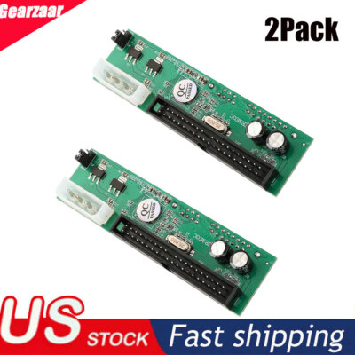 2Pcs 7+15 Pin Parallel ATA PATA/IDE TO SATA Converter Adapter For 3.5 HDD DVD U*