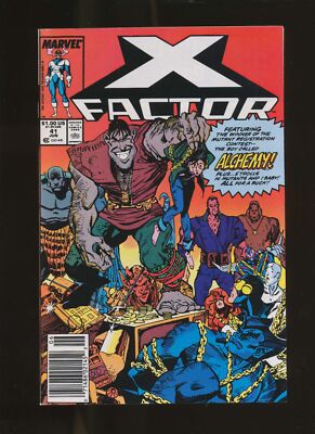 X-Factor  No  41  Newsstand  Mark Jewelers  US Marvel  vfn-nm