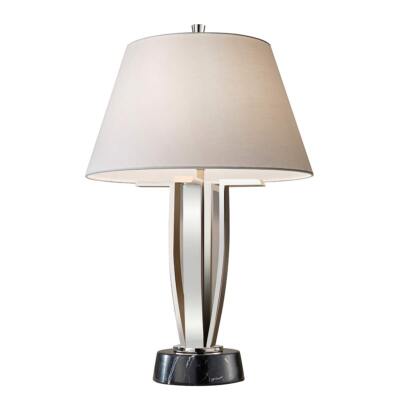 Weiß Klassisch Tischlampe Nachtlampe 1x60W/E27 48x71 [cm]