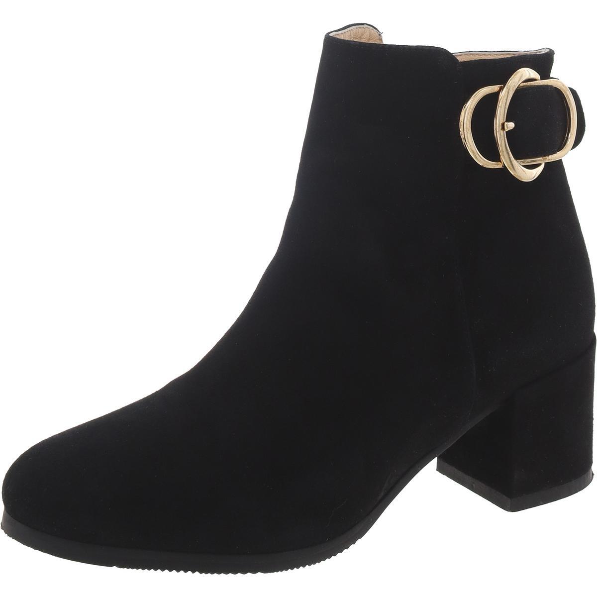 Женские черные замшевые ботильоны Ron White размер 355 средний BM BHFO 9326 11990₽