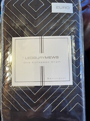 NWT Beautiful Black Barrington LEDBURYMEWS Euro Sham