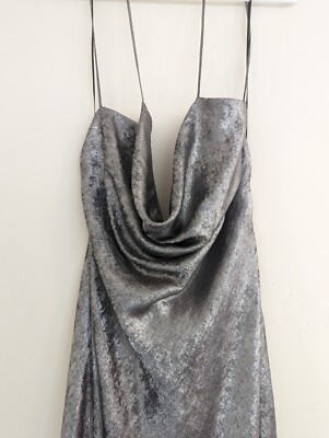 silver silk dress zara Zara Dresses | Zara Silver Satin Midi/Maxi Dress Size Xs | Color: Gray/ Silver