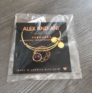 Alex and Ani Yellow Gold February Birthstone Bracelet ...