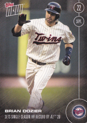 2016 Topps NOW 491 Brian Dozier Minnesota Twins Sept 22 ONLY 324 Printed
