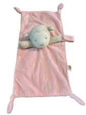 Carter's Plush Lamb Pacifier Holder Baby Pink Comfort Security Blanket Lovey