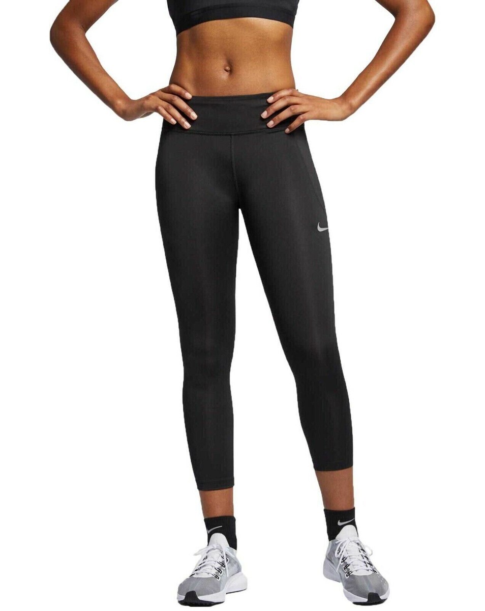 nike high waisted logo waistband black leggings