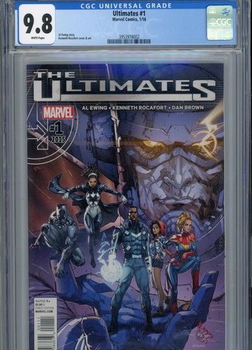 ULTIMATES #1 MT 9.8 CGC WHITE PAGES AL EWING STORY ROCAFORT COVER AND ART