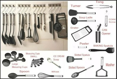 Küchenutensilien zum Kochen Backen Silikon Set Edelstahl Zange Küchengeräte