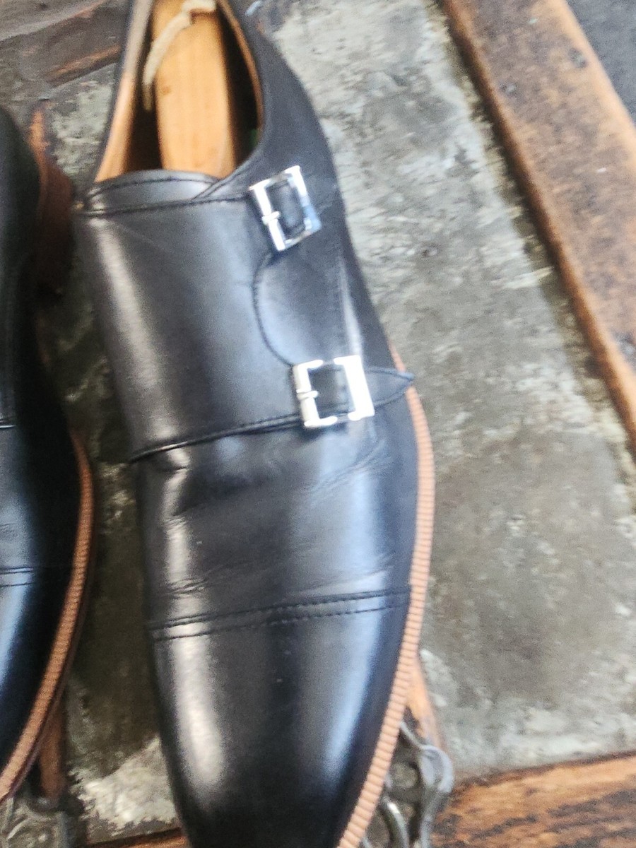 Blake McKay Black Leather Double Monk Strap Men\'s Dress Shoes Size 11 BLAKE McKAY Black Leather Men main image 4