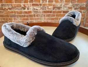 skechers faux fur slippers