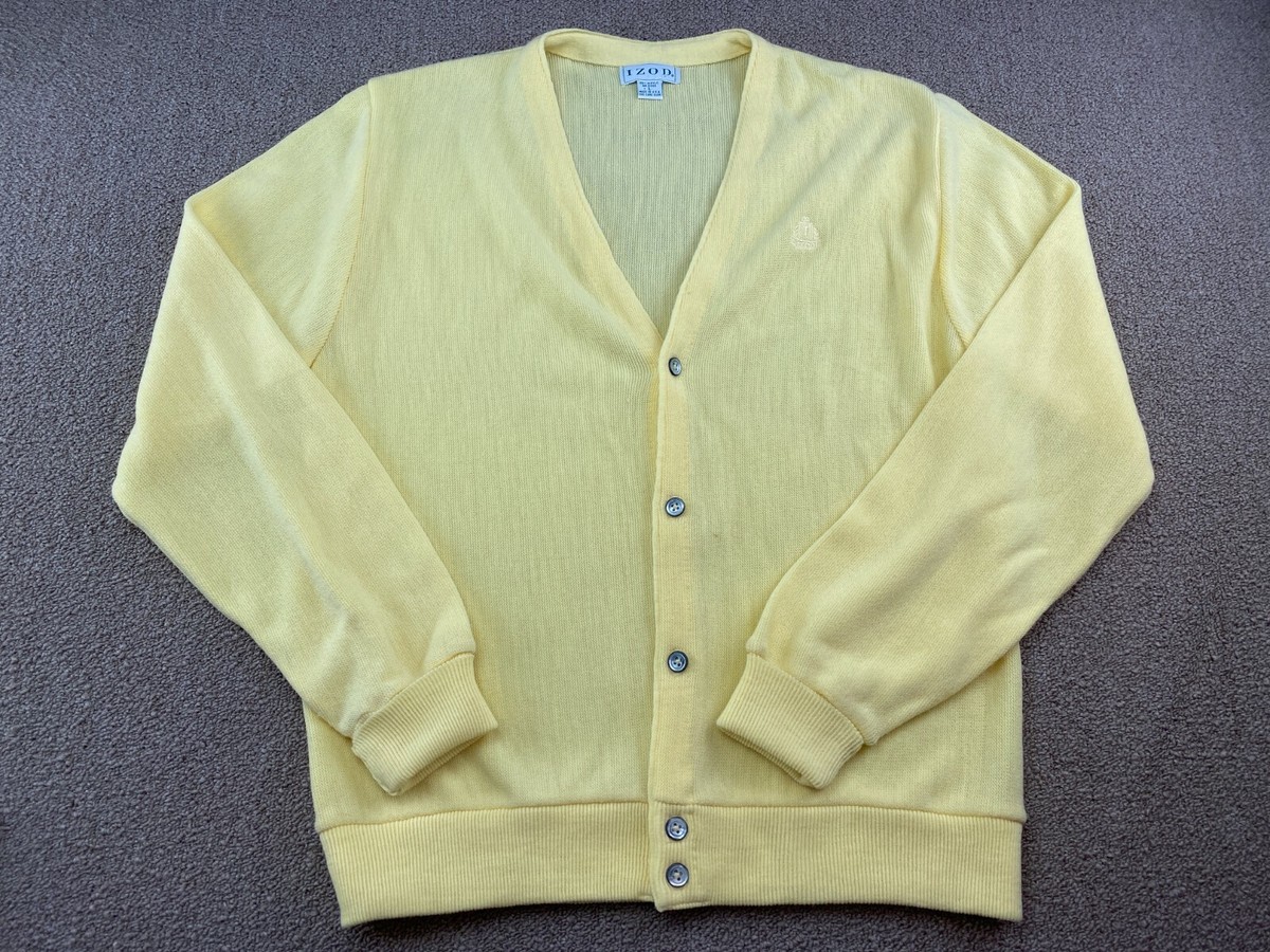 トップス 90s us made IZOD 6botann acryl cardigan 90'S IZOD acrylic knit cardigan, made in USA, men's size L
