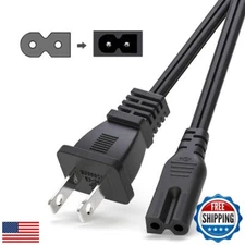 BICMICE 12Ft Extra Long 2 Prong Polarized Power Cord for Vizio-LED-TV Smart-H