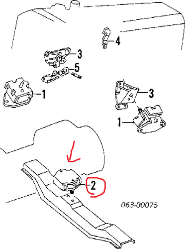 NUEVA CAJA DE CAMBIOS TRASERA, AISLANTE MONTAJE MOTOR DAIHATSU FEROZA F300 1.6L HD 89-02 - Imagen 2 de 2