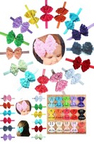 15 Pcs 5 Big Lace Flower Hair Bows Headbands Hair Accessories For Baby Girls,i 15 Pcs 5 Big Lace Flower Hair Bows Headbands Hair Accessories For Baby Girls,i