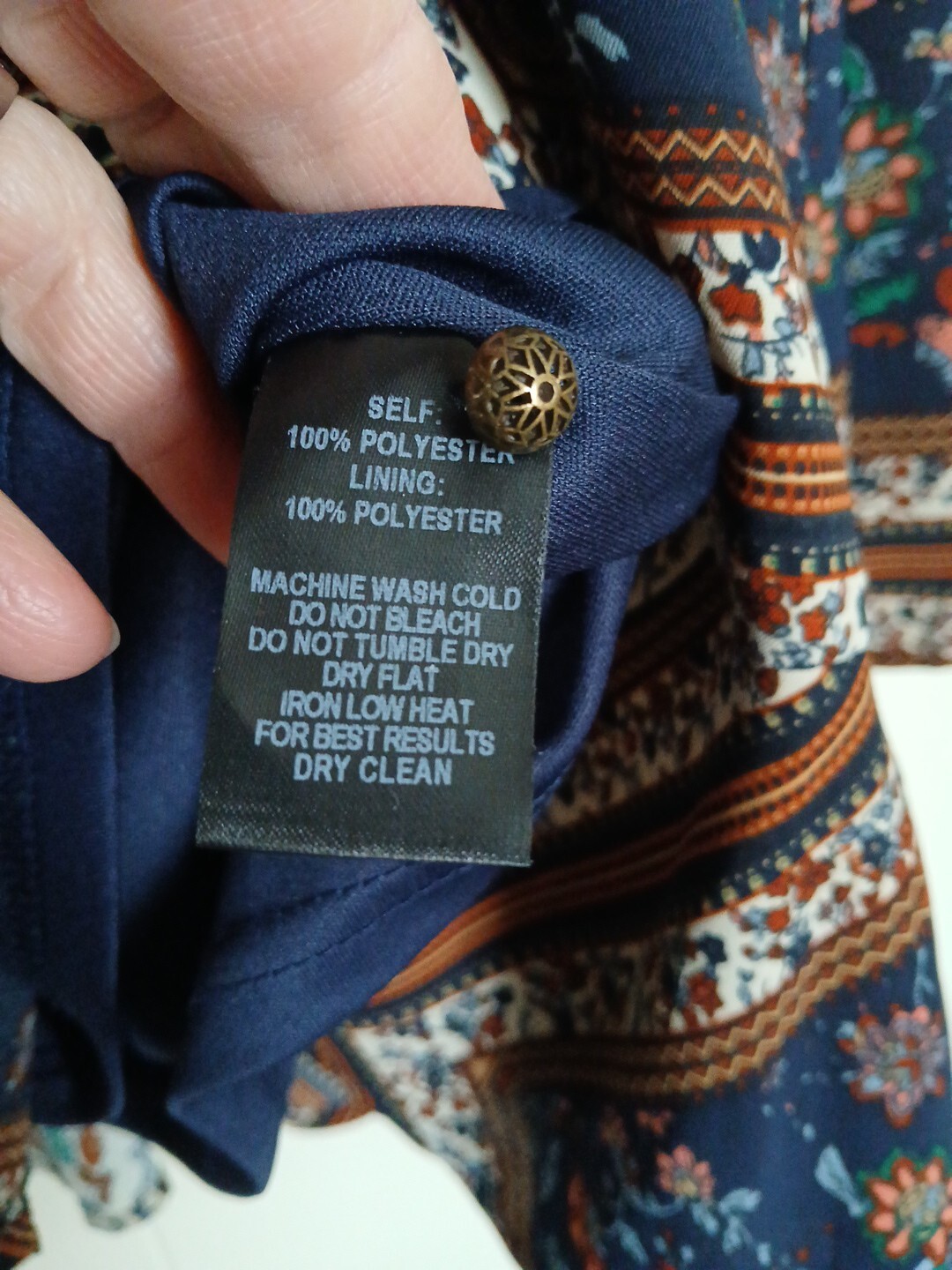 Lulus Wms Long Sleeve Patchwork Boho Midi Dress S… - image 10