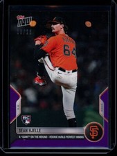2022 Topps Now #137 Sean Hjelle RC Purple Parallel Card #d /25