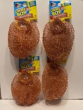 4 Chore Boy Copper Scrubbers Scouring Pad, 100% Pure Copper Steelwool NEW