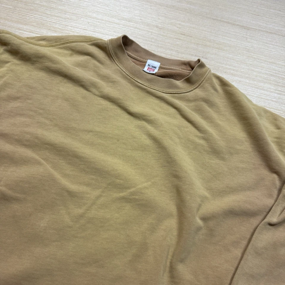 Calça moletom Hanes Re/Done moletom 2 peças desbotada perna larga moletom vintage M - Imagem 3 de 4