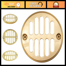 Polished Brass Shower Strainer Set with Screws, Grill  Crown - Durable  Stylis