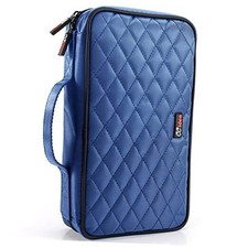 96 Capacity CD/DVD Case Holder Portable Wallet Disc Storage Binder for 96-Blue