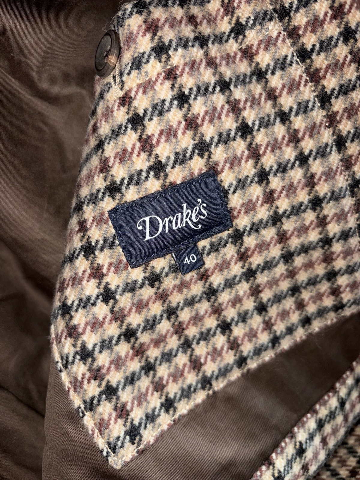 Drake’s Artist Checked Tweed Wool Chore Jacket Brand New 40 image 5