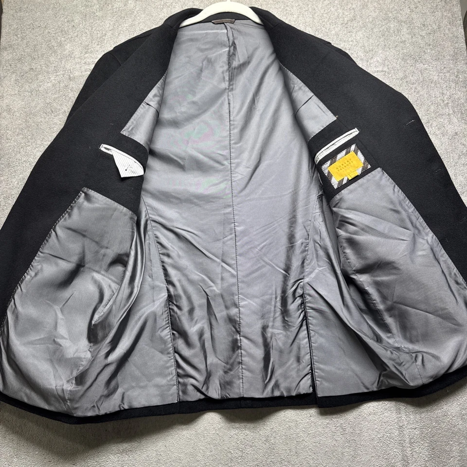 Robert Talbott Carmel Blazer Men’s XXL Black Wool Cashmere 3-Button Jacket - Image 4 of 4