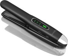 SUNMAY Voga 2 in 1 Cordless Hair Straighteners and Curler, Travel Wireless Black