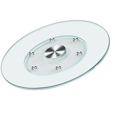 35" Large Lazy Susan for Dining Table Kitchen Glass 35 inches, Transparent