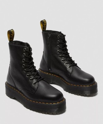 Dr. Martens Jadon Damen Stiefel - Schwarz, EU38 Echtleder Ungetragen 230  NEU