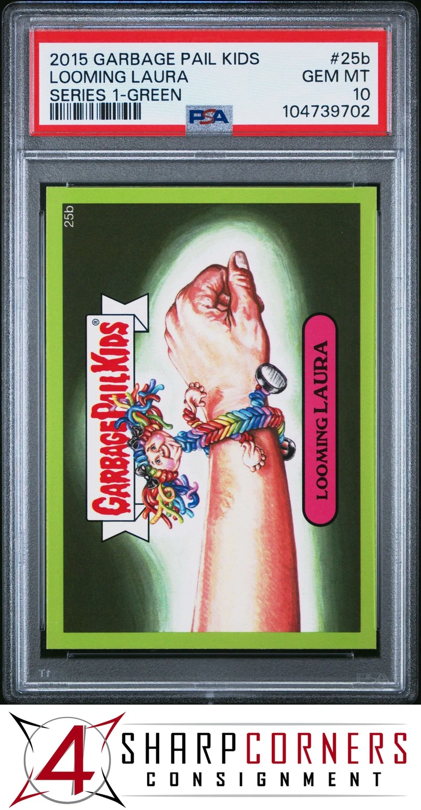 2015 Topps Garbage Pail Kids Series 1 Series 1-green #25b Looming Laura front