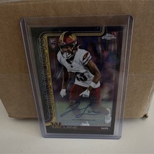 Topps 2025 Chrome Football /10 Jaylin Lane Rookie Black Refractor Auto Commander