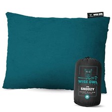 Camping Pillow   Memory Foam Travel Pillow for Airplane Sleeping, Small Green