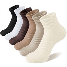White Ankle Socks For Women Cotton Running Athletic Sports Low Cut Gym