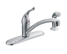 Moen 7434 Chrome Chateau Single Handle Kitchen Faucet With Side Spray