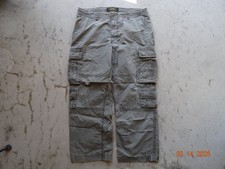 Vintage Y2K Old Navy Green Cargo Military Utility Pants 38x28 Baggy Wide