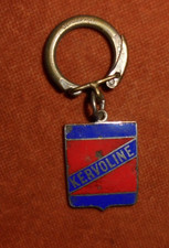 Porte-clés ancien émaux Bleu & rouge KERVOLINE ( un peu abîmé et rare !! )