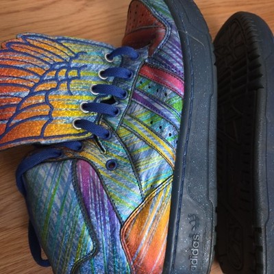 Adidas Jeremy Scott Wings Rainbow Foil Sz US 7 EU 40 UK 6.5 | eBay