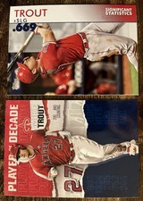MIKE TROUT 2020 TOPPS 2 Card Insert Lot Player of the Decade Significant Stats