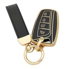 TPU Protector Key Fob Cover Case fit for Hyundai Santa fe Genesis G80 Black