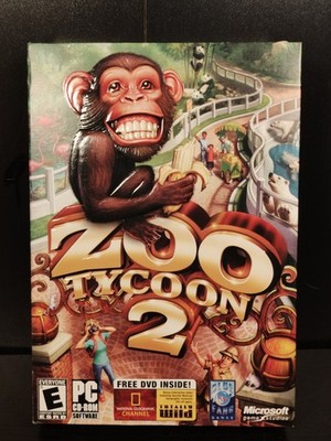 Zoo Tycoon 2 PC, 2-Disc Set, 2004 CD-ROM Complete With Promo DVD.