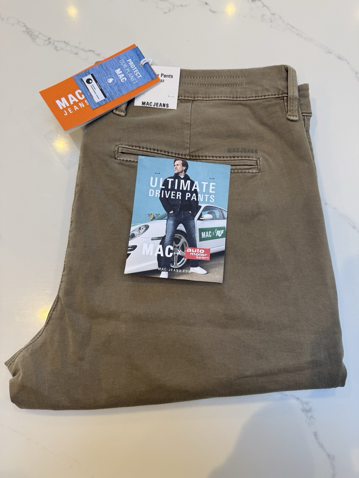 Mac Jeans Macflexx Driver Pants Modern Fit Chinos , Dune / Beige W38/L32 BNWT