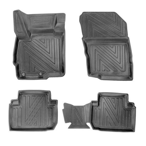 3D FußMatten FüR Mitsubishi ASX | 2010-2022 | Carbonfaser-Optik Gummimatten-image