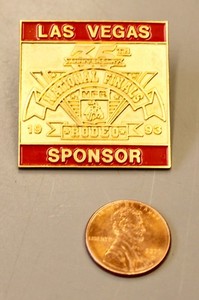 Vintage Las Vegas natrional Finals Rodeo NFR Sponsor Pin, Made in China