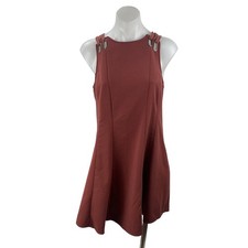 Free People Baby Love Trapeze Cut Out Open Back Sleeveless Mini Shift Dress Sz S