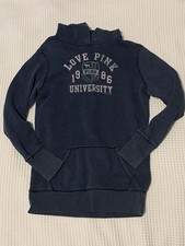 Victoria's Secret PINK University 1986 Pullover Hoodie Navy Blue Small
